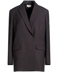 The Row - Charcoal Blazer Virgin Wool, Silk - Lyst