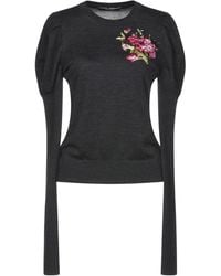 Dolce & Gabbana - Charcoal Sweater Virgin Wool, Viscose, Polyester, Polyamide - Lyst