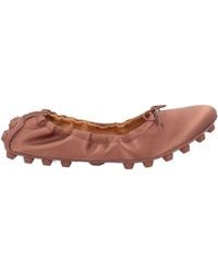 Tod's - Antique Rose Ballet Flats Leather, Textile Fibers - Lyst