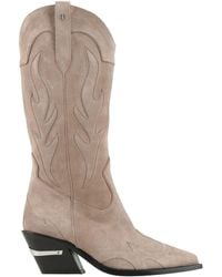 Anine Bing - Taupe Boot Leather - Lyst
