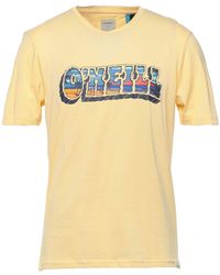 O'NEILL Womens Tender Yellow Outrigger Short Sleeve T-Shirt Top MEDIUM 12 BNWT
