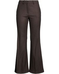 Alysi - Dark Pants Viscose, Wool, Polyester, Elastane - Lyst