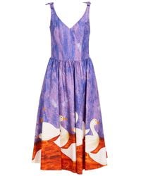 Stella Jean - Midi-Kleid - Lyst