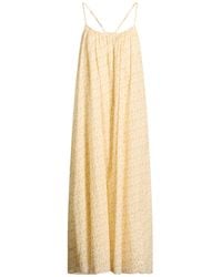 Ottod'Ame - Mustard Midi Dress Viscose - Lyst