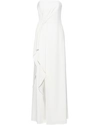 halston heritage black and white gown