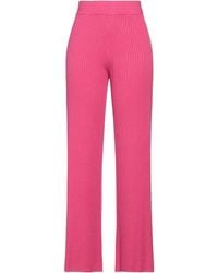hinnominate - Fuchsia Pants Viscose, Elastane - Lyst