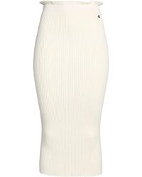 Dixie - Ivory Midi Skirt Viscose, Polybutylene, Polyamide, Polyester - Lyst