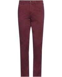 Jack & Jones - Burgundy Pants Cotton, Elastane - Lyst