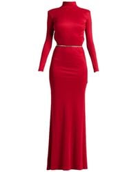Elisabetta Franchi - Maxi Dress Viscose, Elastane - Lyst