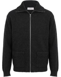 Lanvin - Charcoal Cardigan Cashmere - Lyst
