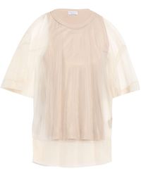 Brunello Cucinelli - Top Polyamide, Cotton, Elastane - Lyst