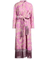 Agnona - Lilac Midi Dress Cotton, Viscose - Lyst