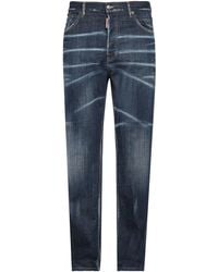 DSquared² - Faded High-Rise Straight-Leg Jeans - Lyst