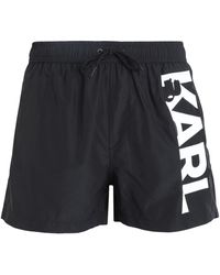 Karl Lagerfeld - Logo-print swim shorts - Lyst