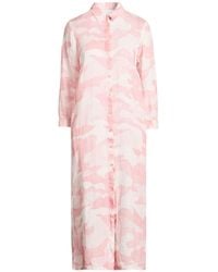 120% Lino - Midi Dress Linen - Lyst