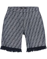 Fendi - Denim Shorts Cotton, Polyester - Lyst