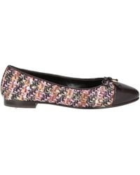 Tory Burch - Dark Ballet Flats Textile Fibers, Goat Skin - Lyst