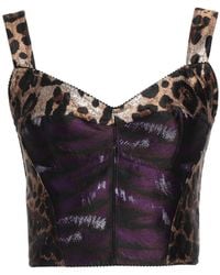 Dolce & Gabbana - Top Polyester, Polyamide, Elastane, Metallic Polyester - Lyst