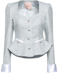 LA SEMAINE Paris - Sky Blazer Cotton, Viscose, Linen, Metallic Polyester, Nylon - Lyst