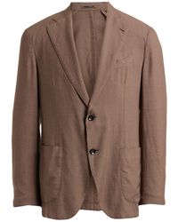 Lardini - Khaki Blazer Cashmere, Silk - Lyst
