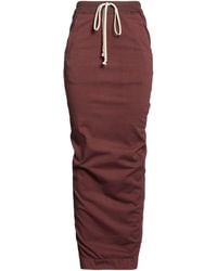Rick Owens - Burgundy Maxi Skirt Cotton - Lyst