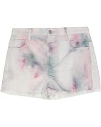 Isabel Marant - Lilac Denim Shorts Cotton - Lyst