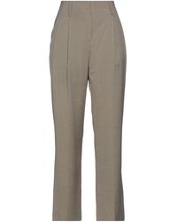 LE17SEPTEMBRE - Khaki Pants Wool, Polyester, Polyurethane - Lyst