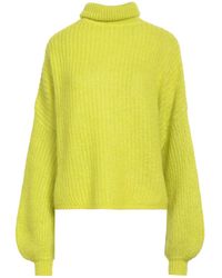 Kontatto - Lime Turtleneck Acrylic, Mohair Wool, Polyamide - Lyst
