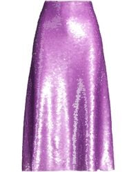 Victoria Beckham - Midi Skirt Polyester - Lyst