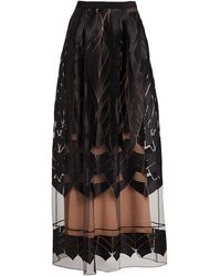 Alberta Ferretti - Maxi Skirt Polyester, Polyamide - Lyst