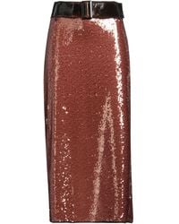 Alysi - Chocolat Rust Midi Skirt Polyester, Wool, Polyamide, Polyurethane - Lyst