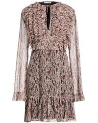 Kristina Ti - Khaki Mini Dress Silk - Lyst