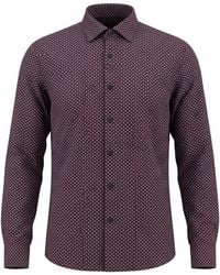 Xacus - Burgundy Shirt Cotton, Elastane - Lyst