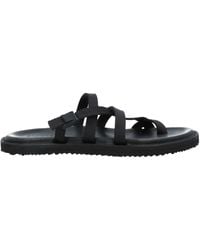 Buttero Toe Strap Sandals - Black