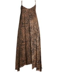 SANCTAMUERTE - Midi Dress Rayon, Viscose - Lyst