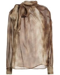 Elisabetta Franchi - Top Silk - Lyst
