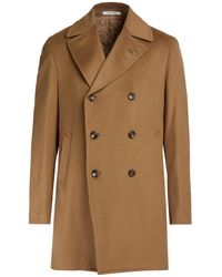 Tagliatore - Sand Coat Virgin Wool - Lyst