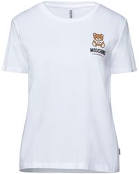 Camiseta Moschino de Algodón de color Gris Mujer Ropa de Camisetas y tops de Camisetas 