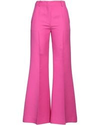 Valentino Garavani - Fuchsia Pants Virgin Wool, Silk - Lyst