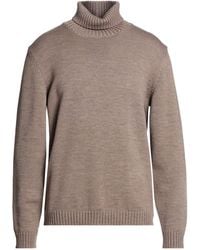 Zanone - By Slowear Taupe Turtleneck Virgin Wool - Lyst