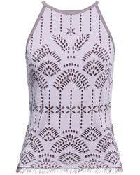 Lanvin - Top Viscose, Cotton, Polyamide, Elastane - Lyst