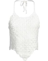 Liya - Cream Top Cotton, Elastane - Lyst