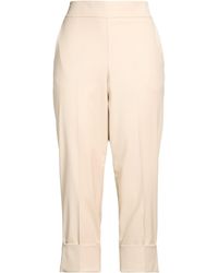GIULIA MATILDA - Cream Pants Polyester, Viscose, Elastane - Lyst