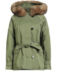 Maje - Military Coat Cotton, Elastane, Polyester - Lyst