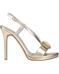 Albano - Platinum Sandals Textile Fibers - Lyst