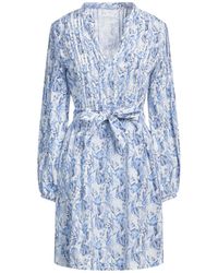 120% Lino - Mini Dress Linen - Lyst