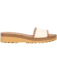 See By Chloé - Robin Wedge Ivory Sandals Calfskin - Lyst