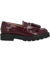 Stuart Weitzman - Burgundy Loafers Leather - Lyst