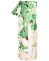 Erdem - Midi Dress Polyester, Metallic Polyester, Silk - Lyst