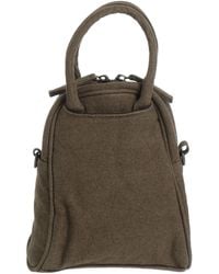 Y's Yohji Yamamoto - Taupe Handbag Linen, Cotton - Lyst